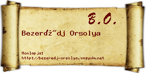 Bezerédj Orsolya névjegykártya